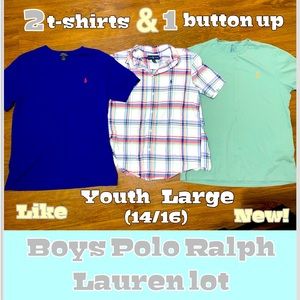 Polo Ralph Lauren 3 shirt lot. Boys L (14/16)